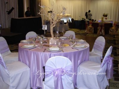 Lavender Satin Table Cloths